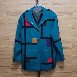 International Scene Wool Jacket Vintage 80s